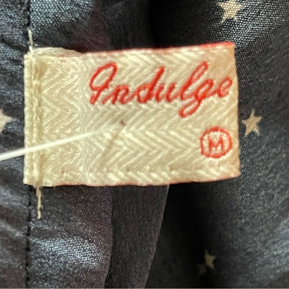 Vintage Y2K Indulge Midnight Blue Star Ruffle Single Shoulder Dress Size Medium - Picture 9 of 12